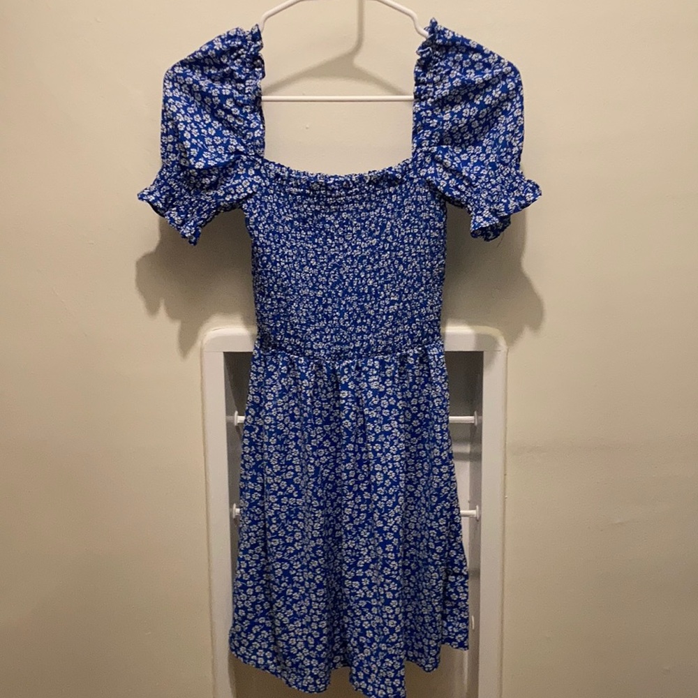 Blue floral sundress